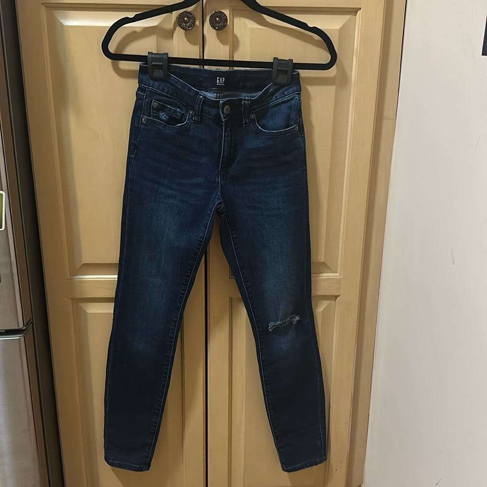 GAP 25 Regular curvy true skinny stretch blue jeans